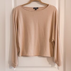 NWT Express Light Beige Knit Top - Size XXS